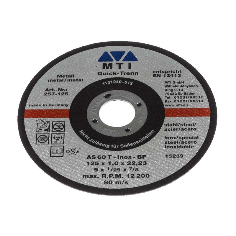 1 pcs - MTI Diamond Cutting Disc, 125mm x 1mm Thick, P80 Grit, 1 in pack