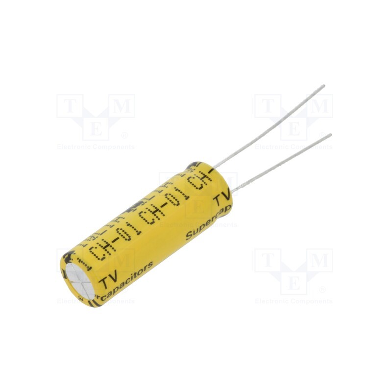 1 pcs x EATON ELECTRONICS - TV1030-3R0106-R - Supercapacitor, THT, 10F, 3VDC, -10÷30%, Body dim: Ø10.5x31.5mm