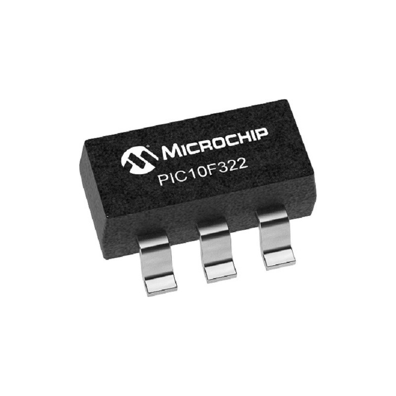 10 pcs - Microchip PIC10F322T-E/OT 8 bit MCU Microcontroller MCU, PIC10, 6-Pin SOT-23
