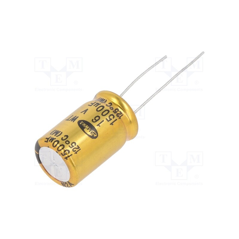 1 pcs x SAMWHA - WT1C158M12020PL - Capacitor: electrolytic, THT, 1500uF, 16VDC, Ø12.5x20mm, ±20%