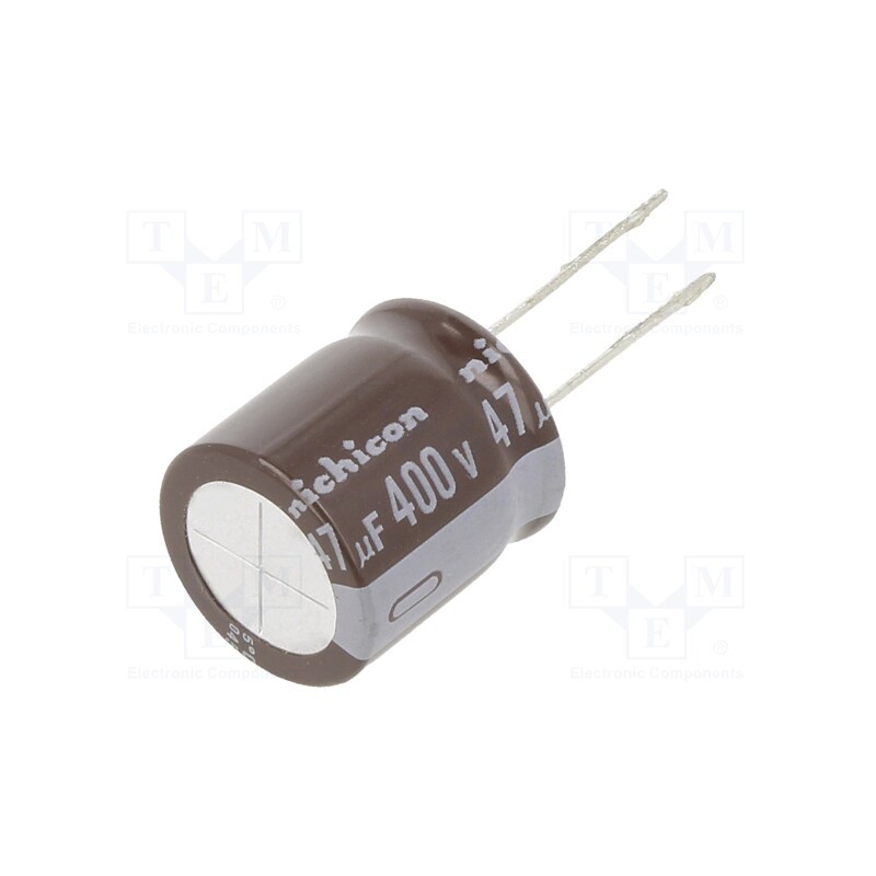 1 pcs x NICHICON - UCS2G470MHD6TN - Capacitor: electrolytic, THT, 47uF, 400VDC, Ø18x20mm, Pitch: 7.5mm