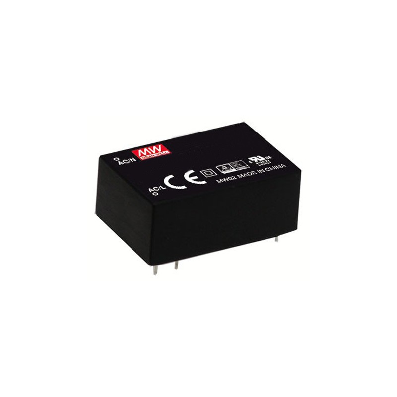 1 pcs - MEAN WELL Switching Power Supply, IRM-01-12, 12V dc, 83mA, 1W, 1 Output, 120 - 430 V dc, 85 - 305 V ac