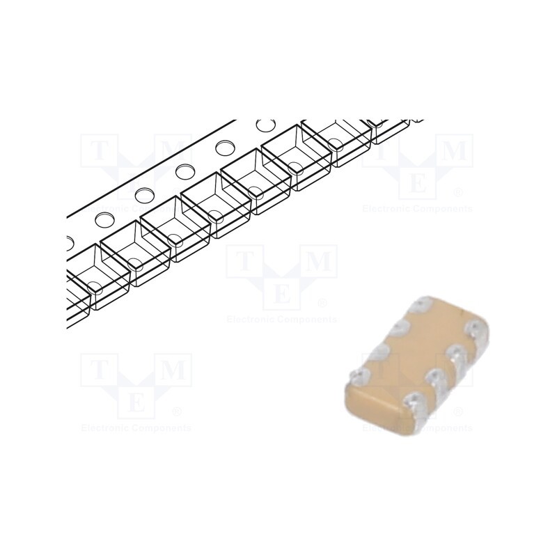 1 pcs x KYOCERA AVX - W3A41C102KAT2A - Capacitor: ceramic, MLCC, 1nF, 100V, X7R, ±10%, SMD, 0612