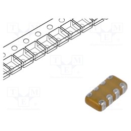 1 pcs x KYOCERA AVX - W3A41C103KAT2A - Capacitor: ceramic, MLCC, 10nF, 100V, X7R, ±10%, SMD, 0612