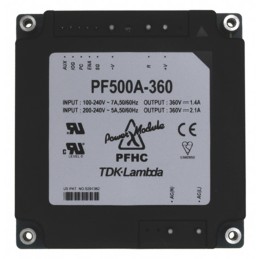 1 pcs - TDK-Lambda Switching Power Supply, PF-500A-360, 360V dc, 2.1A, 756W, 1 Output, 85 - 265V ac Input Voltage