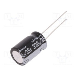 1 pcs x NICHICON - UKL1V331MHD - Capacitor: electrolytic, THT, 330uF, 35VDC, Ø12.5x20mm, Pitch: 5mm