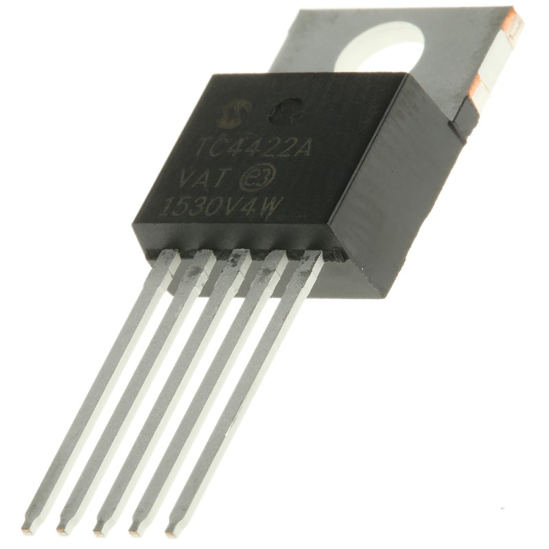 1 pcs - Microchip TC4422AVAT, MOSFET 1, 10 A, 18V 5-Pin, TO-220