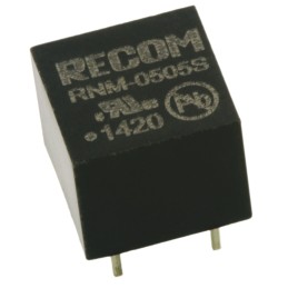 1 pcs - Recom RNM DC-DC Converter, 5V dc/ 200mA Output, 4.5 - 5.5 V dc Input, 1W, Through Hole, +85°C Max Temp -40°C Min