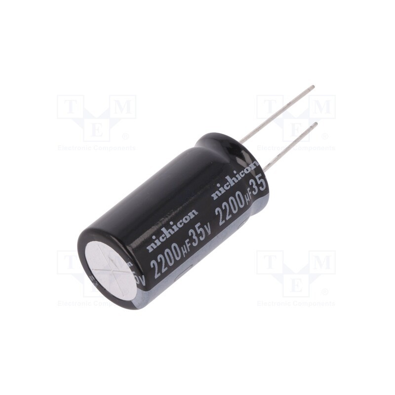 1 pcs x NICHICON - UKL1V222MHD - Capacitor: electrolytic, THT, 2200uF, 35VDC, Ø18x35.5mm, ±20%