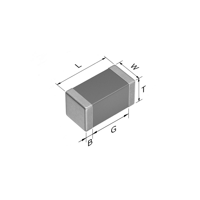 4000 pcs - TDK 2pF Multilayer Ceramic Capacitor MLCC, 100V dc V, ±0.25pF , SMD