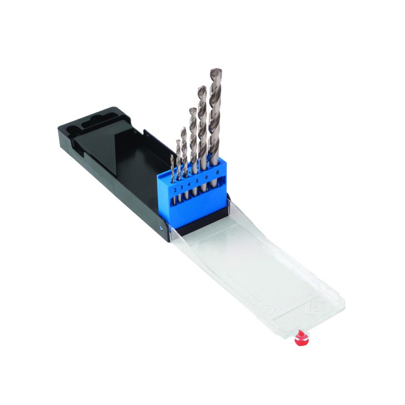 1 pcs - CK 6-Piece Twist Drill Bit Set Set for Metal, 8mm Max, 2mm Min