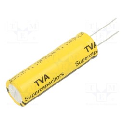 1 pcs x EATON ELECTRONICS - TVA1860-3R0107-R - Supercapacitor, THT, 100F, 3VDC, -10÷30%, Body dim: Ø18.5x60.5mm