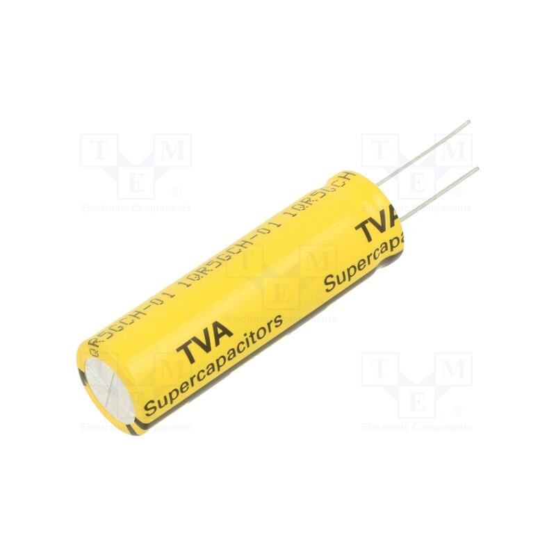 1 pcs x EATON ELECTRONICS - TVA1860-3R0107-R - Supercapacitor, THT, 100F, 3VDC, -10÷30%, Body dim: Ø18.5x60.5mm