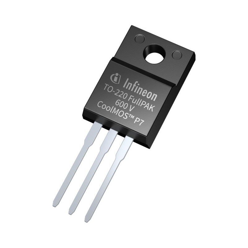 10 pcs - N-Channel MOSFET, 16 A, 650 V, 3-Pin TO-220 FP Infineon IPA60R600P7XKSA1