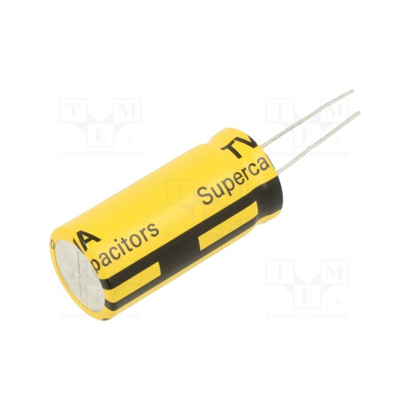 1 pcs x EATON ELECTRONICS - TVA1840-3R0606-R - Supercapacitor, THT, 60F, 3VDC, -10÷30%, Body dim: Ø18.5x42mm, 13mΩ