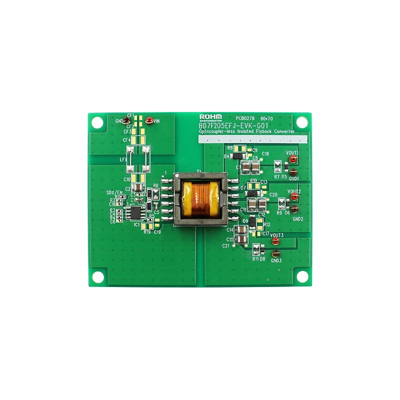 2 pcs - ROHM Built-in Automotive Switching MOSFET Isolated Flyback Converter ICs BD7F205EFJ-C Evaluation Board Flyback