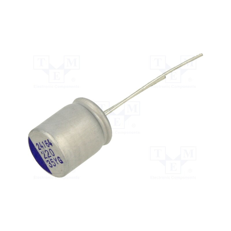 1 pcs x SAMWHA - YG1V227M10012PA - Capacitor: hybrid, THT, -55÷125°C, Body dim: Ø10x12mm, 220uF, 35VDC