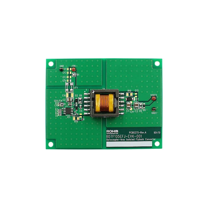 2 pcs - ROHM Built-in Automotive Switching MOSFET Isolated Flyback Converter ICs BD7F105EFJ-C Evaluation Board Flyback
