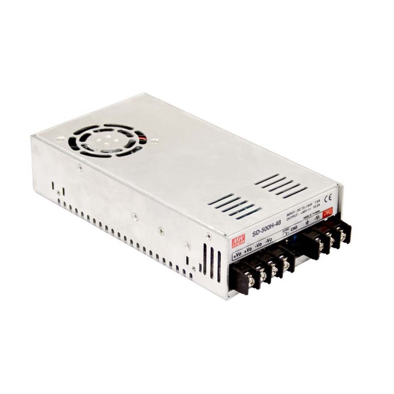 1 pcs - MEAN WELL DC-DC Converter, 48V dc/ 10.5A Output, 72 - 144 V dc Input, 500W, Chassis Mount, +60°C Max Temp -20°C