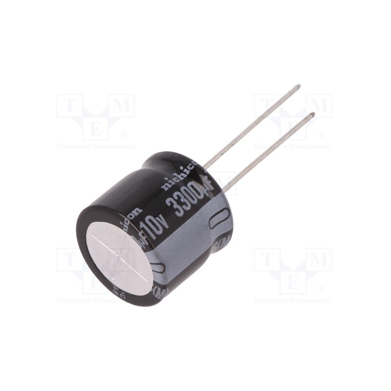 2 pcs x NICHICON - URS1A332MHD - Capacitor: electrolytic, THT, 3300uF, 10VDC, Ø16x15mm, Pitch: 7.5mm