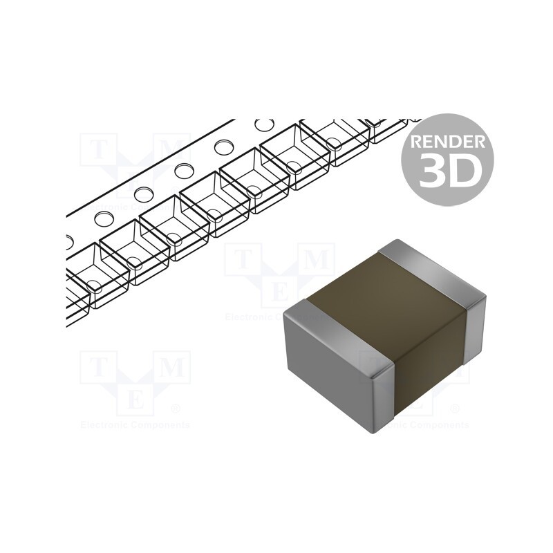 2 pcs x VISHAY - VJ1210Y104KXBAT - Capacitor: ceramic, 100nF, 100V, X7R, ±10%, SMD, 1210