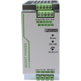 1 pcs - Phoenix Contact QUINT-PS/3AC/24DC/10 Switch Mode DIN Rail Power Supply, 400V ac ac Input, 24V dc dc Output, 10A Output,