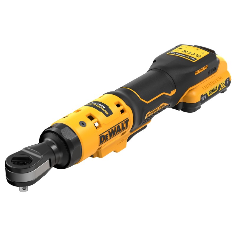 1 pcs - DeWALT 1/4 in 12V, 2Ah Cordless Impact Wrench, UK Plug