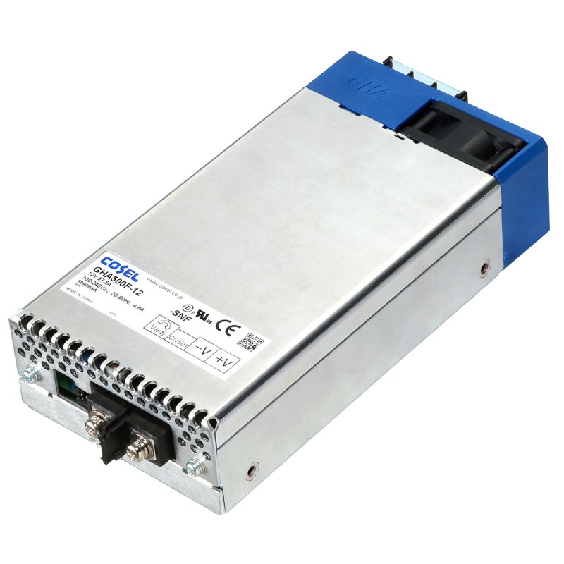 1 pcs - Cosel Switching Power Supply, GHA500F-24-SNF, 24V dc, 21A, 504W, 1 Output, 90 - 264V ac Input Voltage