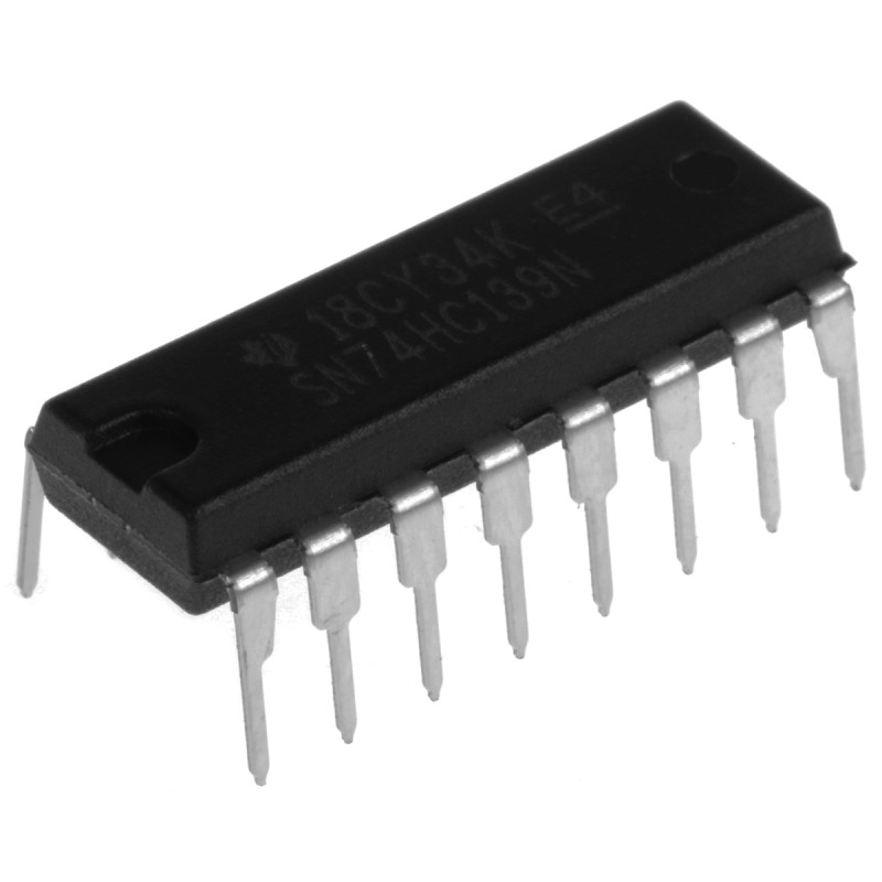 1 pcs - Texas Instruments SN74HC139N, Decoder, 16-Pin PDIP
