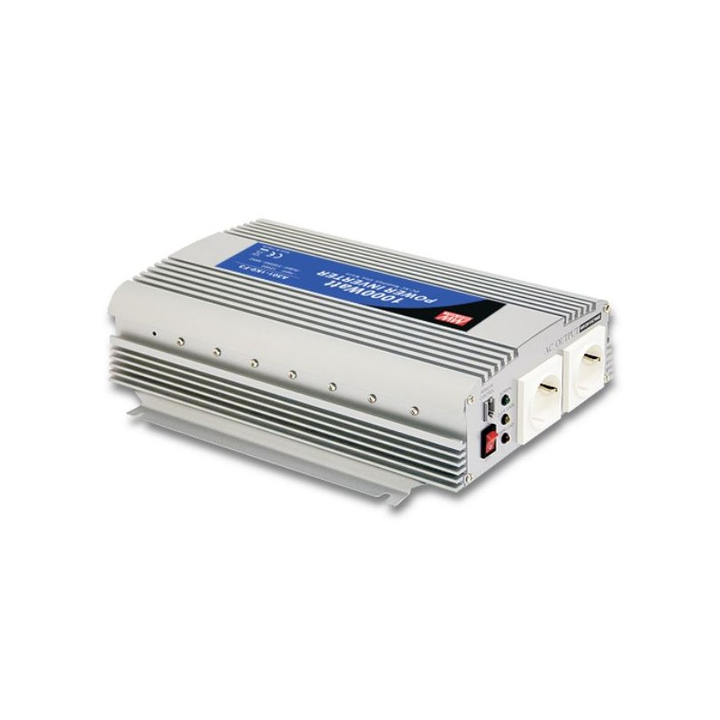1 pcs - MEAN WELL Modified Sine Wave 1000W Power Inverter, 12V dc Input, 230V ac Output