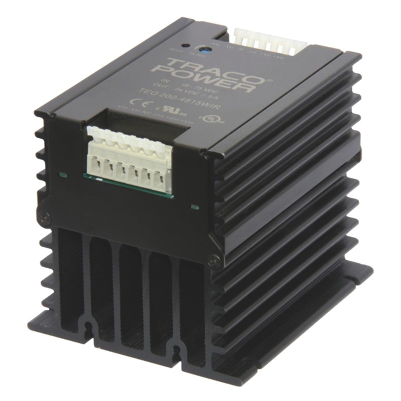 1 pcs - TRACOPOWER TEQ 200WIR DC-DC Converter, 48V dc/ 5A Output, 43 - 160 V dc Input, 240W, Chassis Mount, +55°C Max