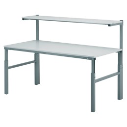 1 pcs - RS PRO Workbench, 300kg Max Load, Adjustable Height, 650 - 900 mm, 1080 - 1550 mm x 1800mm x 700mm