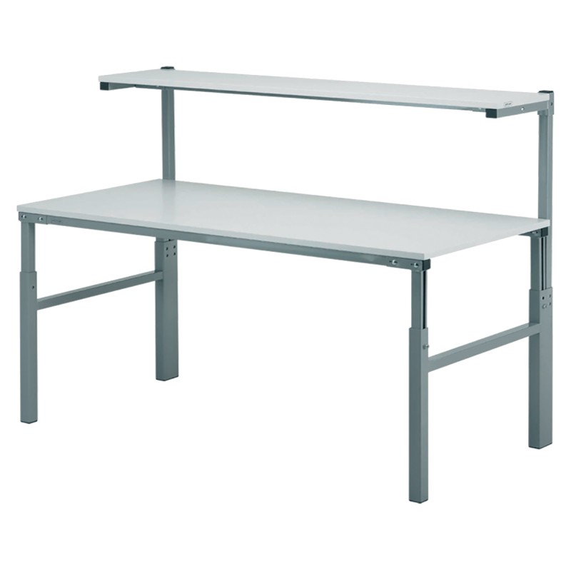 1 pcs - RS PRO Workbench, 300kg Max Load, Adjustable Height, 650 - 900 mm, 1080 - 1550 mm x 1800mm x 700mm