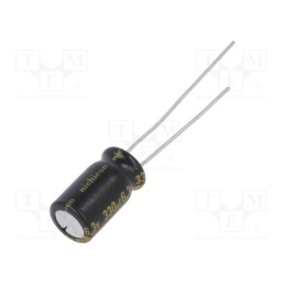 5 pcs x NICHICON - UKW0J331MED - Capacitor: electrolytic, THT, 330uF, 6.3VDC, Ø6.3x11mm, ±20%, 2000h