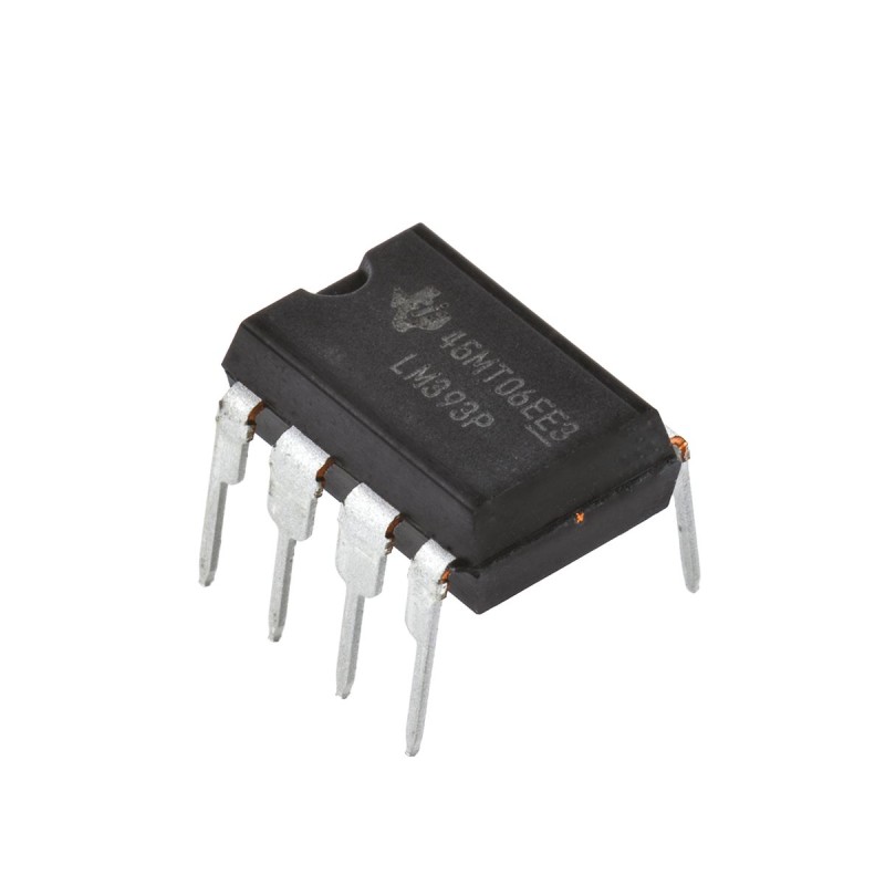 1 pcs - LM393P Texas Instruments, Dual Comparator, Open Collector O/P, 1.3μs 3 - 28 V 8-Pin PDIP