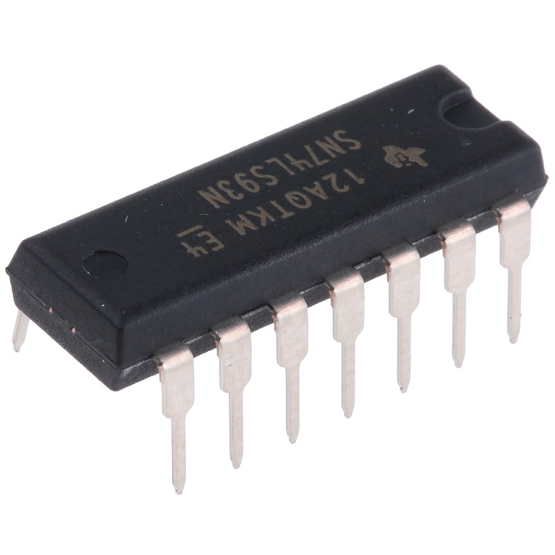 1 pcs - Texas Instruments SN74LS93N 4-stage Through Hole Binary Counter LS, 14-Pin PDIP