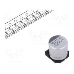 10 pcs x VISHAY - ZSC00AG1011HARL - Capacitor: electrolytic, low ESR, SMD, 100uF, 50VDC, Ø10x10mm, ±20%