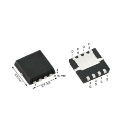 10 pcs - N-Channel MOSFET, 87 A, 30 V, 8-Pin PowerPAK 1212-8PT Vishay SiSA12BDN-T1-GE3