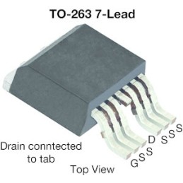 10 pcs - N-Channel MOSFET, 150 A, 40 V, 7-Pin D2PAK Vishay Siliconix SQM40022EM_GE3