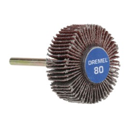 1 pcs - Dremel 502 Aluminium Oxide Flap Wheel, 28.6mm Diameter, P80 Grit, Coarse/Fine