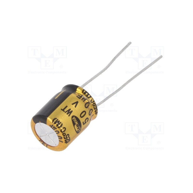 10 pcs x SAMWHA - WT1H107M1012MPA - Capacitor: electrolytic, THT, 100uF, 50VDC, Ø10x12.5mm, ±20%, 5000h
