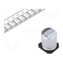 10 pcs x VISHAY - ZSC00AF3301JARL - Capacitor: electrolytic, low ESR, SMD, 33uF, 63VDC, Ø8x10mm, ±20%