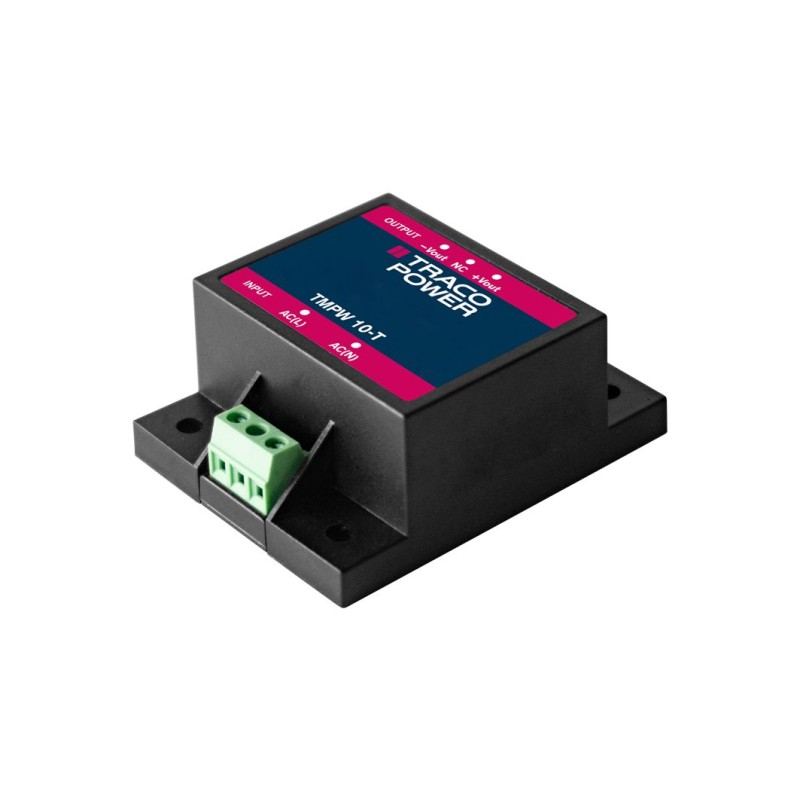 1 pcs - TRACOPOWER AC-DC Power Supply, TMPW 10-105-T, 5V dc, 2A, 10W, 1 Output, 90 - 305V ac Input Voltage