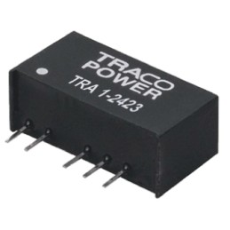 1 pcs - TRACOPOWER TRA 1 DC-DC Converter, ±15V dc/ ±34mA Output, 4.5 - 5.5 V dc Input, 1W, Through Hole, +85°C Max Temp