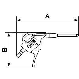 1 pcs - PREVOST 6bar Air Blow Gun, ISOC 6 Air Inlet (BSP)