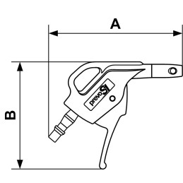1 pcs - PREVOST 6bar Air Blow Gun, British 6 Air Inlet (BSP)
