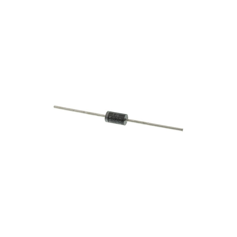 10 pcs - onsemi 20V 3A, Schottky Diode, 2-Pin DO-201AD 1N5820RLG