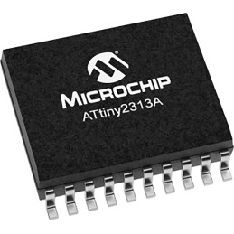10 pcs - Microchip ATTINY2313A-SUR, 8bit AVR Microcontroller, ATtiny2313A, 20MHz, 2 kB Flash, 20-Pin SOIC