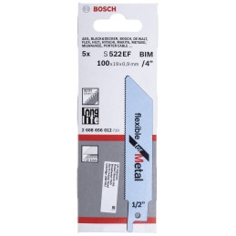 1 pcs - Bosch, 18 Teeth Per Inch Reciprocating Saw Blade, Pack of 5