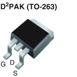 10 pcs - N-Channel MOSFET, 4.4 A, 800 V, 3-Pin D2PAK Vishay SIHB5N80AE-GE3